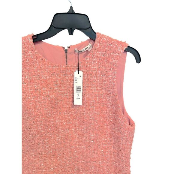 Alice & Olivia Coley Metallic Boucle Square Neck Mini Dress - Picture 7 of 8